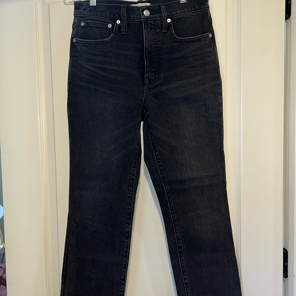 Madewell Denim - Madewell Slim Demi-Boot Faded Black Denim